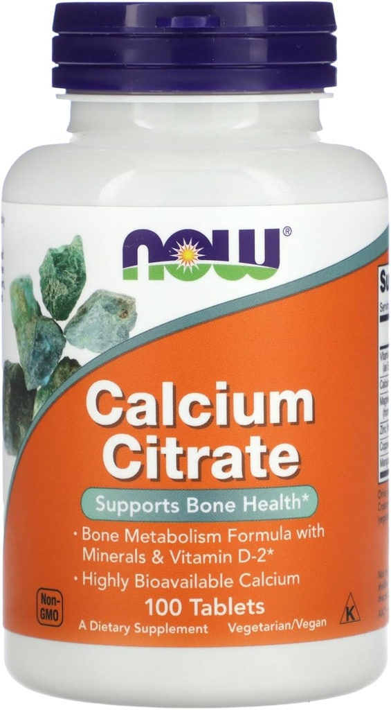 Calcium Citrate, 100 Tabs By Now Foods