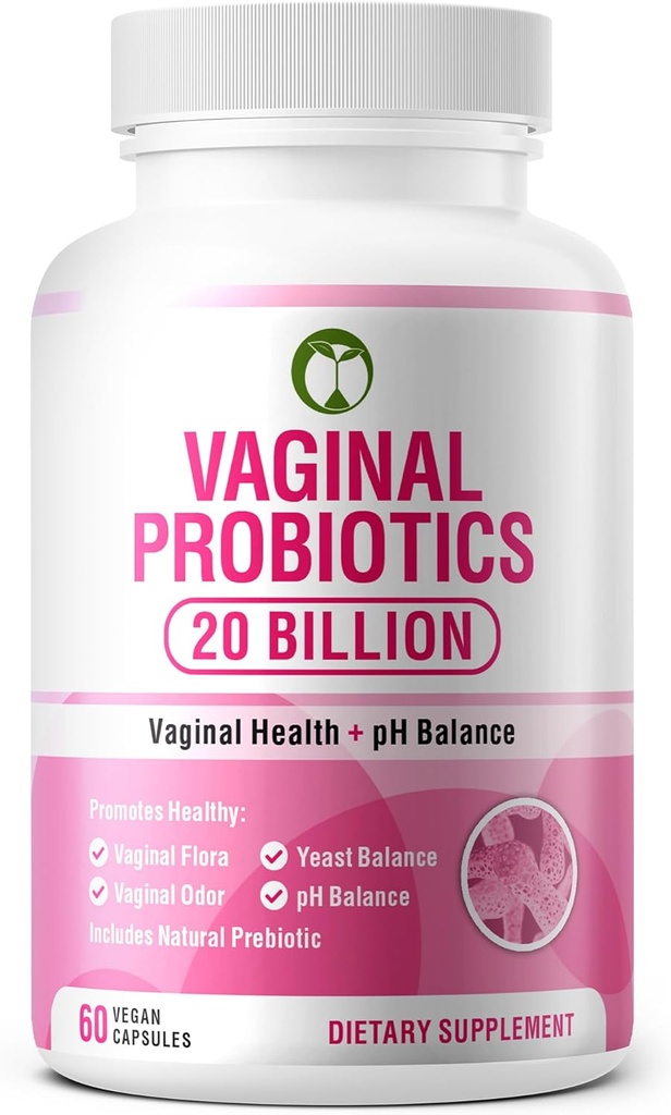 Vaginal Probiotics for Womens Health 20 Billion CFU ← PH Balance " Vaginigal Odor Support 60 Capsules ¦ Scientifically Formulated Multi Strain Probiotic Blend with Prebiotics (Vaginal Probiotics)