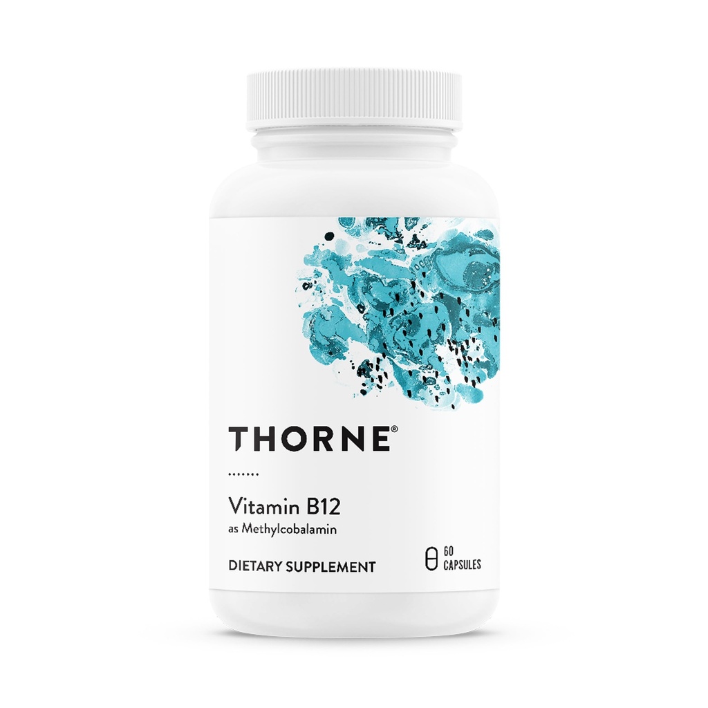 THORNE - Vitamina B12 - como Metilcobalamina - Apoya la salud del corazón " , la función de la célula sanguínea, el sueño saludable y la metilación* - Gluten, lácteos " libres de soja - 60 servicios