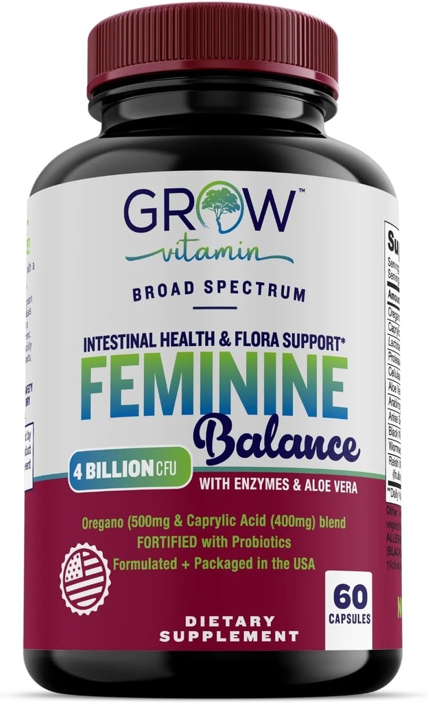 Complejo de Equilibrio Femenino Silencio Candida Apoyo Silencioso Oregano &amp; Cáliz de ácido tóxico Vaginal Detox &amp; Cleanse Probióticos Silencioso Apoyos Flora Intestinal Saludable &amp; Función Inmunitaria