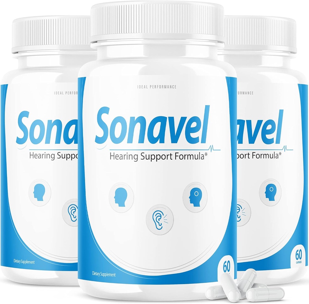 IDEAL PERFORMANCE (3 Pack) Sonavel Hearing Support Formula Tinnitus Pills Suplemento (180 cápsulas)