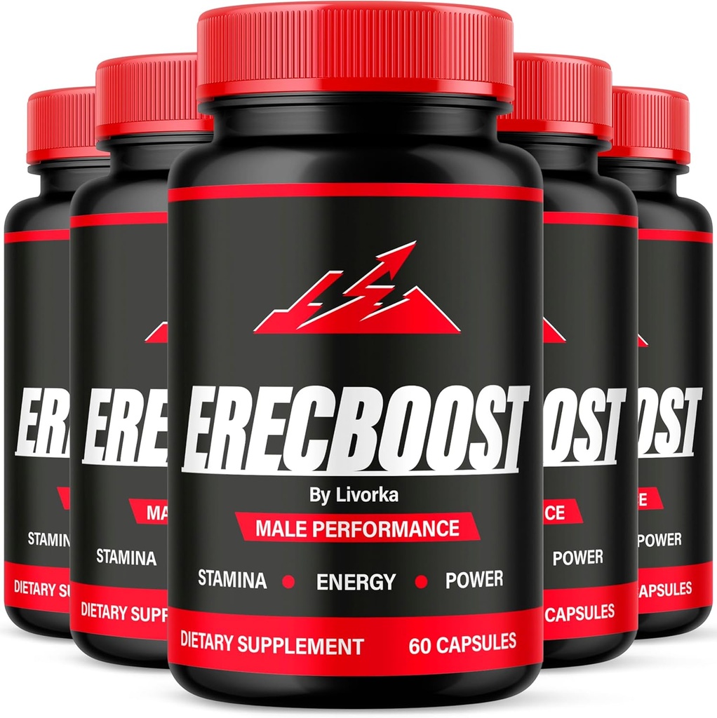(5 Pack) Erecboost Capsules, All Natural Advanced Formula, 300 cápsulas