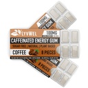 LyvWel Energy Gum Silencio 100mg Caffeine per gem TEN TODO Natural TENIDO Sugar-Free Pre-Workout Boost: Your Essential Energy Supplement to Stay Awake- 3 Pack (Coffee)