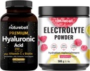 NatureBell Hyaluronic Acid Capsules with Biotin + Vitamina C & Electrolyte Hydration Powder Bundle Pack ← Complejo de Cuidado de Belleza Completo
