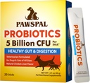 Probióticos para perros y gatos, 5 millones de francos CFU, Fórmula Veterinaria, Salud Digestiva &amp; Inmunitaria, Saldo de Gut Flora, todo Probiótico Natural Polvo, Sabor de pollo, 20 palos
