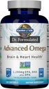 Garden of Life Dr. Formulated Advanced Omega Fish Oil - Lemon, 1.290mg EPA, DHA + DPA en Triglyceride Form, Single Source Omega 3 Suplemento para Ultimate Brain & Heart Health, Non-GMO, 180 Softgels