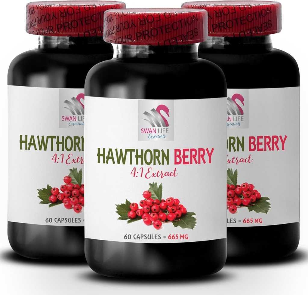 extracto de hawthorn berry - HAWTHORN BERRIES EXTRACT - cápsulas de baya hawthorn, cuidado de la piel hawthorn, baya hawthorn para la piel, suplementos de energía para las mujeres, antioxidantes de apoyo inmunitario 3 Bot 180 cápsulas