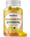 Magnesium Oxide Gummies 400mg, Magnesium Oxide Chewable Suplemento para Adultos &amp; Niños, Nerve, Muscle, Bone & Heart Support, Non GMO, Pectin, Vegan, 60