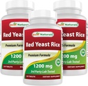 Mejores Naturales Red Yeast Rice 1200 mg (No-GMO) 120 Tabletas (120 Cuenta (Pack of 3))