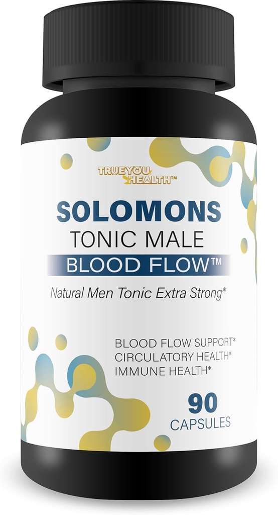Solomons Tonic - Nuestro Best Mens Blood Flow Suplemento - Good Blood Flow Support - Male Blood Flow Capsules - Max Blood Flow Pills - Blood Circulation Suplementos para Hombres - Male Blood Circulation Pills