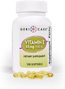 GeriCare High-Potency Vitamin E Capsules – 100 UI para Skin &amp; Immune Support, 45mg  100 Contador de vitamina E orgánica para mujeres y hombres