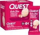 Quest Nutrition Frosted Cookies Twin Pack, Pastel de Fresa, 1g Sugar, 10g Protein, 2g Net Carbs, Gluten Gratis, 16 Cookies