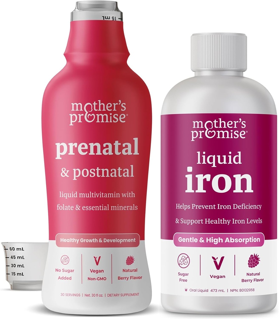 Promesa de Madre Hierro Líquido y Prenatal Bundle