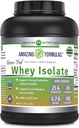 Amazing Formulas Grass-Fed Whey Protein Isolate TEN 25 Grams Protein Por Serving Silencio 5 Lbs (2.26 Kg) TEN 5.7 Grams BCAA Silencioso Made in USA (5 Lb, Unflavored)