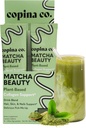 Copina Co. Matcha Beauty Vegan Collagen Booster Drink Blend: Plant Based Collagen Support Smoothie Drink Vegan Blend Variety Pack ← Matcha Flavor ← 10 Individual Stick Packs per Carton