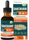 Shatavari (Shitabari) Las gotas de apoyo para mujeres Menopause Relief, Herbal Supplement for PMS Support, 12-in-1 Formula with Wild Yam, Vitex Berry Extract. 2oz