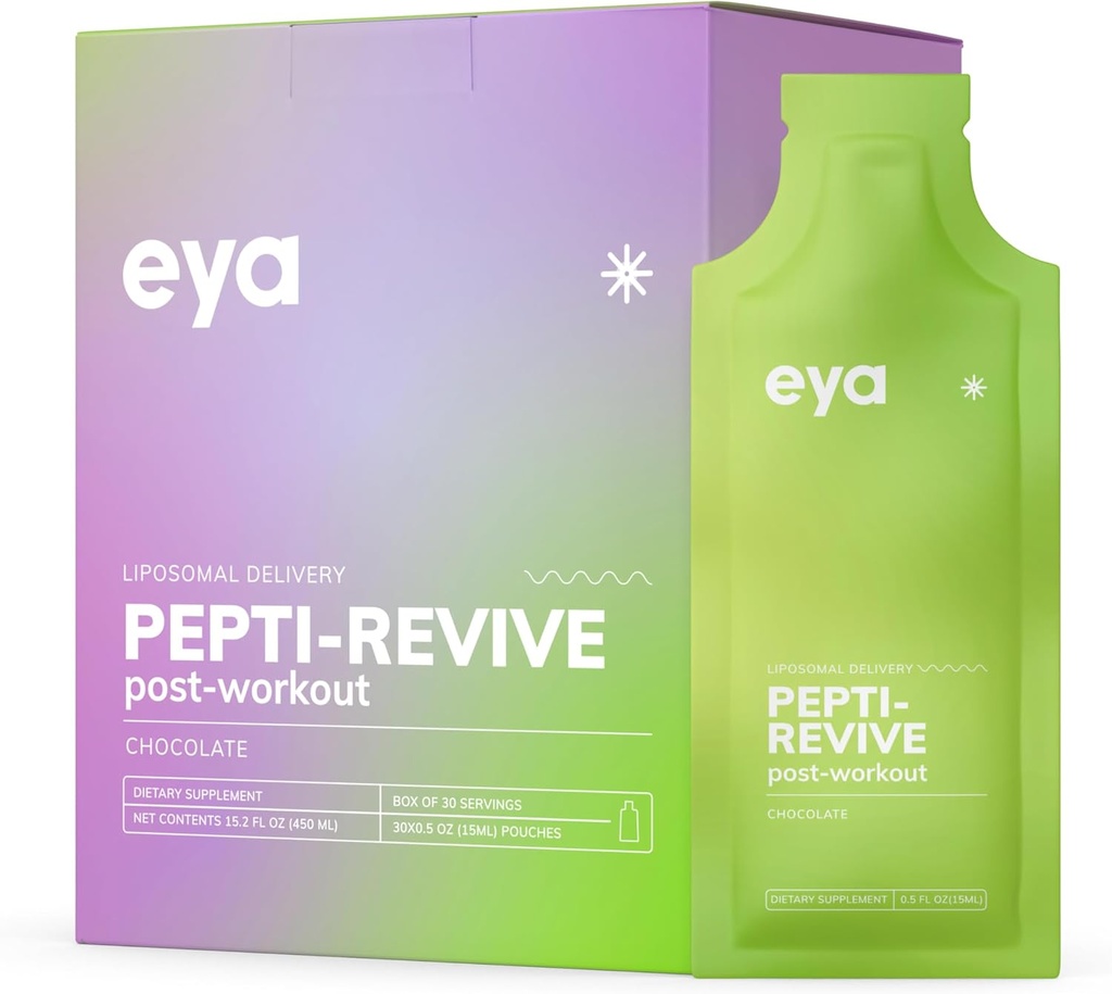 Suplemento Liposomal para la rutina posterior al ejercicio, ayuda a aumentar la proteína muscular, la inflamación minimizada, la energía más alta para hombres &amp; mujeres (favor de chocolate - caja de 30 Sachets x 15ml)