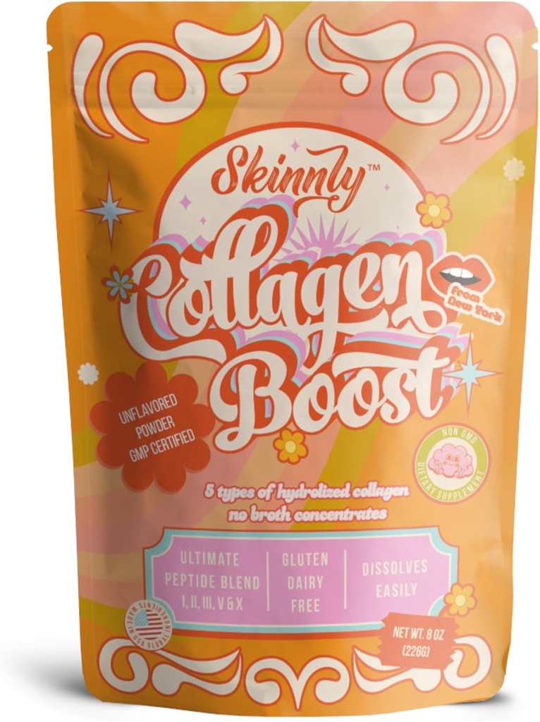 Multi Collagen Peptides Powder 8oz - Soportes Esquí Pelo uñas Hidrolyzed Grass-Fed Non GMO Gluten Free