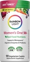 Multivitamina de luz arco iris para mujeres 50+, Vitamina C, D & Zinc, Probióticos, Multivitamina de 50+ Provee soporte inmunológico de alta potencia, no GMO, vegetariano, 90 Tabletas
