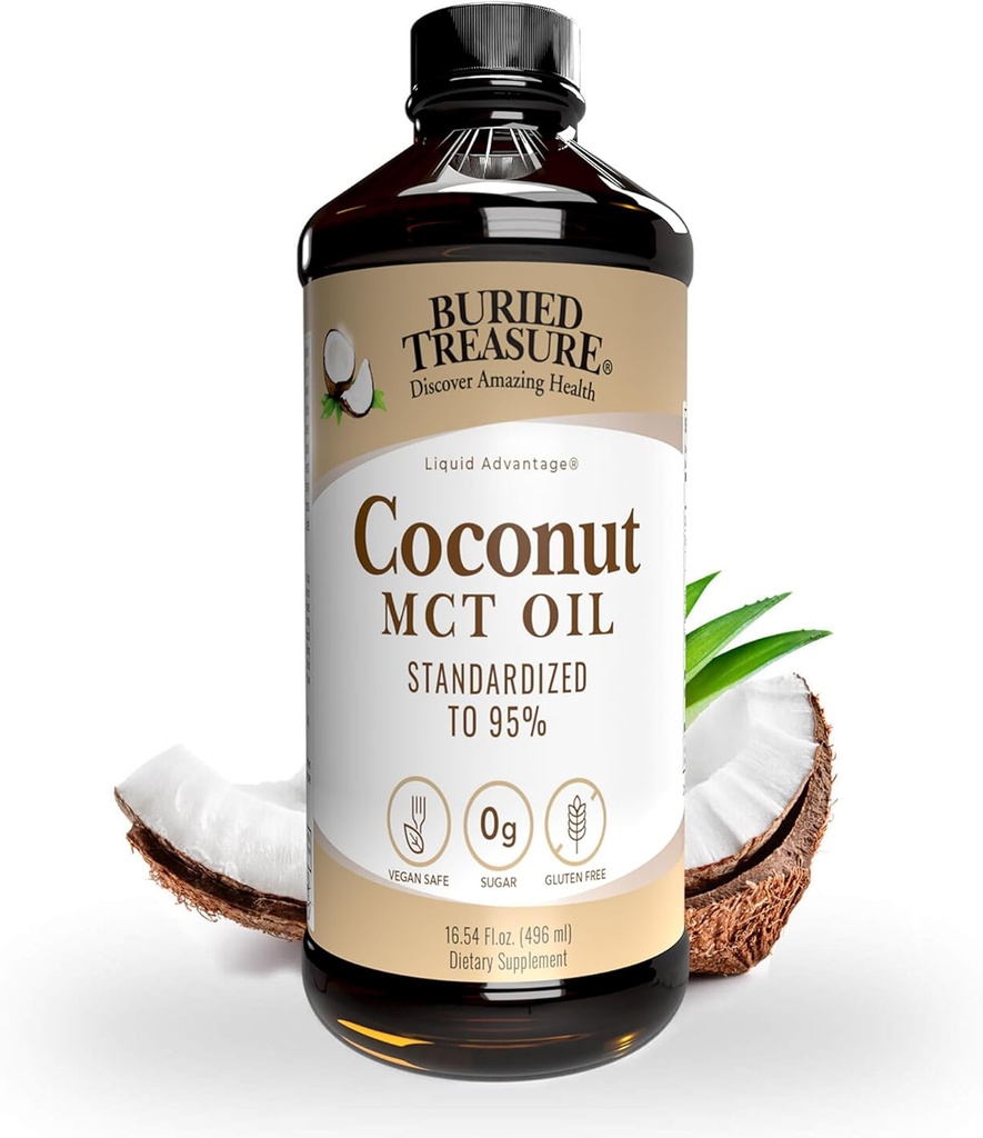 Tesoro enterrado MCT aceite de coco, 16.54 Fl Oz (Pack de 1)