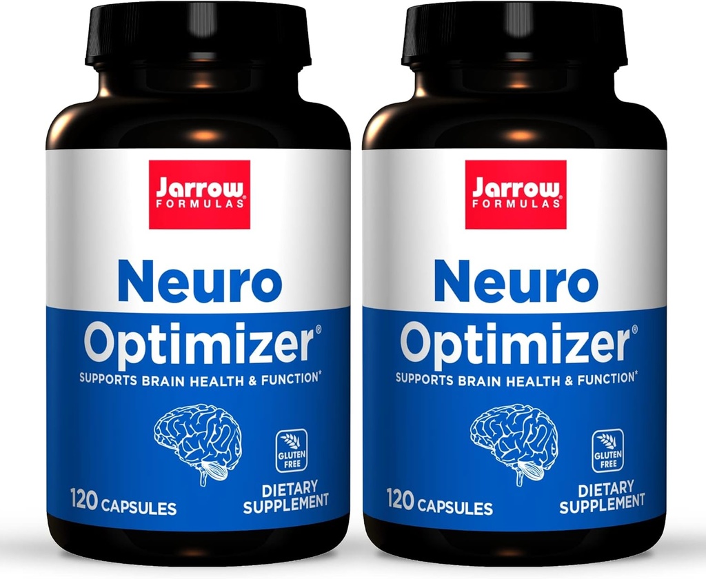 Jarrow Formulas Neuro Optimizador - 120 Capsules, Pack of 2 - Brain Health & Antioxidant Support - Incluye 7 Nutrientes Neuro - Gluten Free - 60 Total Servings