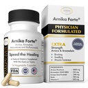 Cápsulas de Forte Arnika – Reductor de Hinchazón y Bruising Después de Cirugía y Tratamientos Estéticos, Antioxidantes " Bioflavonoides, Arnica 1000mg, Bromelain 125mg 3000GDU - 14 Cápsulas