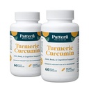 Pattern Wellness Turmeric Curcumin – 95% Curcuminoids with BioPerine® Black Pepper – Supports Joint, Cognitive & Immune Health – Non-GMO, Gluten Free – 120 Capsules