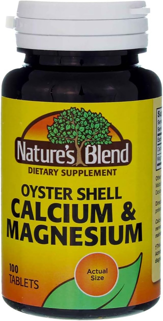 Blend Oyster Shell Calcium &amp; Magnesium 100 Tabs (079854500233-1a)