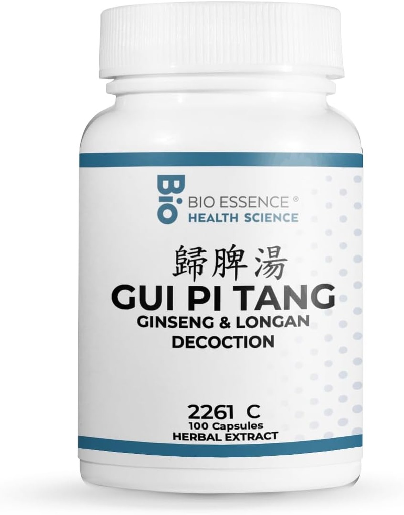 2261C GUI Pi Tang/Ginseng " Longan Decoction 100 Capsules/Bottle (2 Botellas)