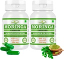 Natural y Puro Herbal Moringa OLEIFERA (Moringa, Sahijan) Extracto Cápsulas ← Potencia más alta, 100% Herbal Producto tención Pack de 60 X 500 mg. Veg. Cápsulas (Pack of 2 Jar)
