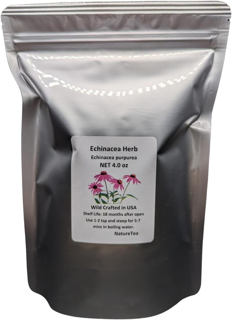 Echinacea Herb - Echinacea purpurea hoja C/S 100% de la naturaleza (8 oz)