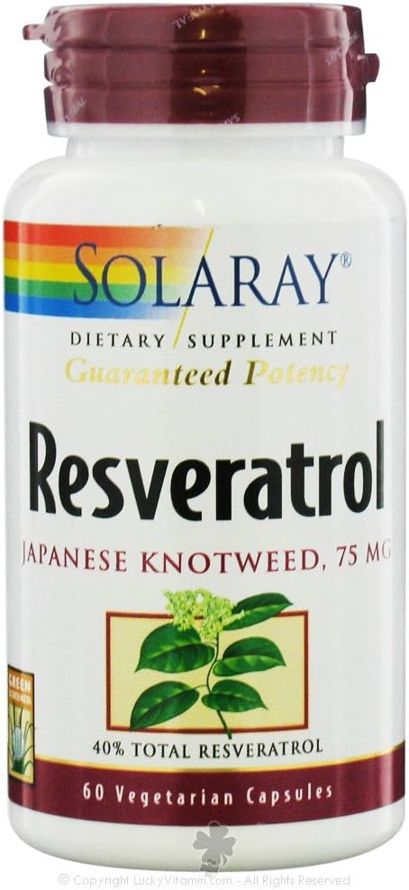 Solaray Resveratrol - 60 cápsulas vegetarianas
