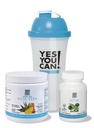 ¡Sí puedes! Detox Kit Bundle - Incluye YYC! Cápsulas, Aloe Vera Drink Mix, y Botella de Agua, Kit de Limpieza Corporal, Limpieza diaria y hidratación adecuada con vitaminas - (Mango)