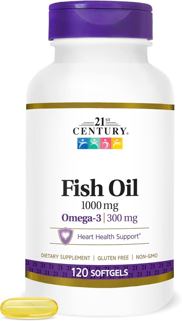 21th Century Fish Oil 1000 mg Softgels, 120 Conde