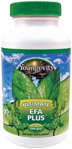 Youngevity Ultimate EFA Plus – ácidos grasos esenciales, 90 geles blandos – Fórmula de aceite de pescado equilibrada para el corazón, el cerebro, la articulación, la salud de la piel – Omega-3, Omega-6, Omega-9