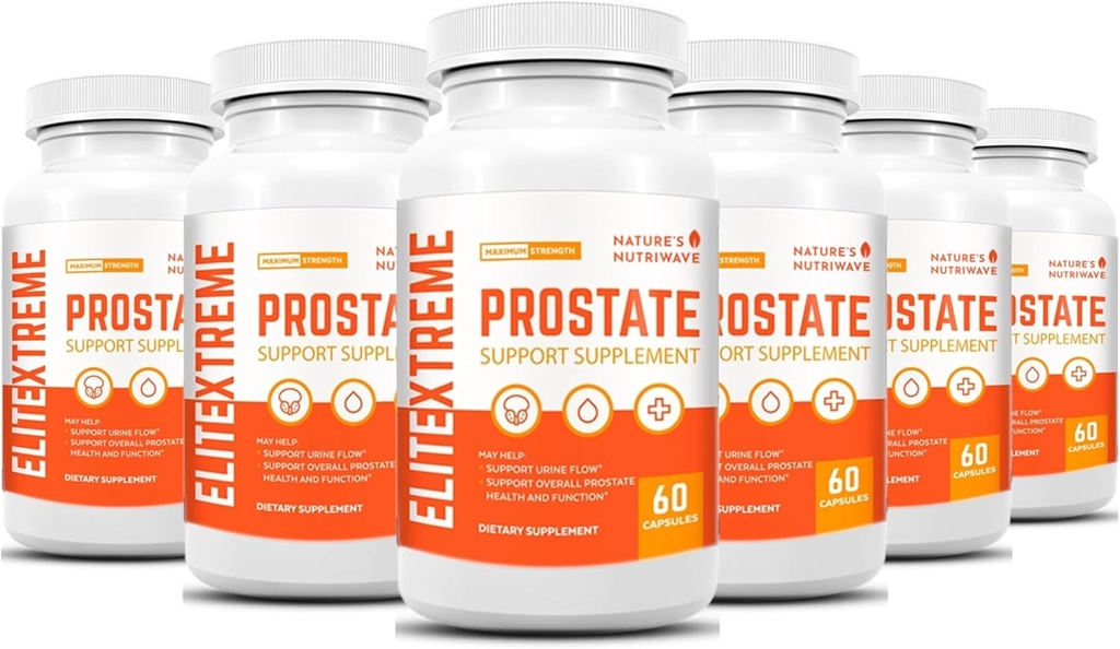 EliteXtreme Health Supplement - Natural Formula with Saw Palmetto, Plant Sterols, Zinc, and Vitamins ← Non-GMO, Made in USA, 60 Capsules, 6 Month Supply