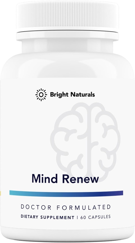 Mind Renew - Made in The USA - Brain Supplement for Memory and Focus - Support Vitality and Energy, 60 cápsulas
