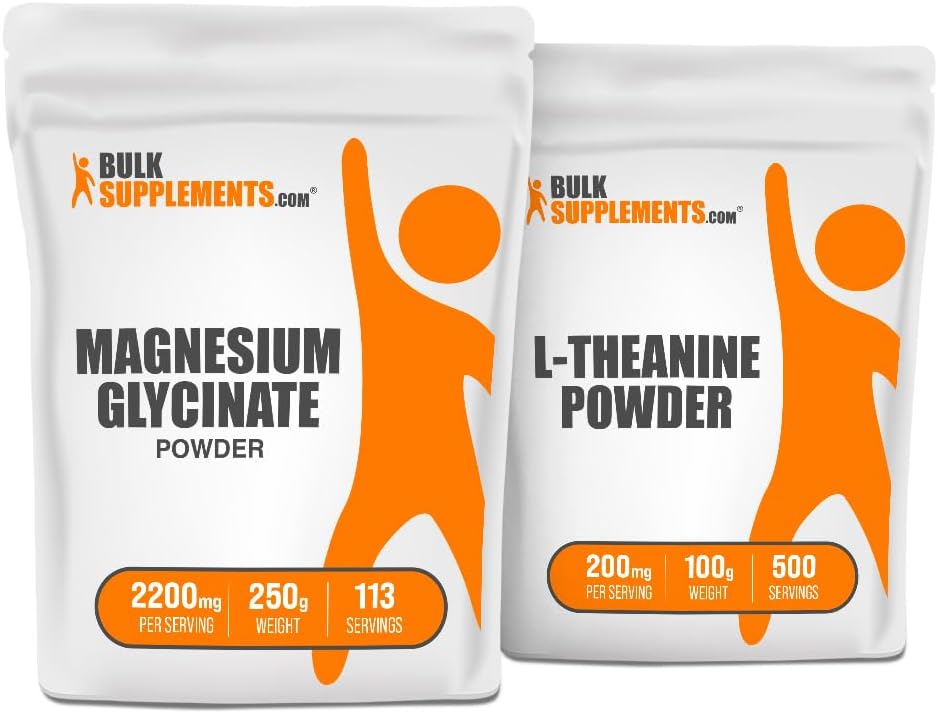 Magnesio Glycinate 250g + L-Theanine 100g Bundle