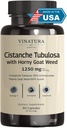 VINATURA Cistanche con Hierro Hornoso 60% Icariin - 1250mg por Serving, Cistanche Tubulosa, Cistanche Suplemento Hombres, Energía, Cognitivo de Fuerza *USA Hecho y probado* - 60 Capsules 30 Servimientos