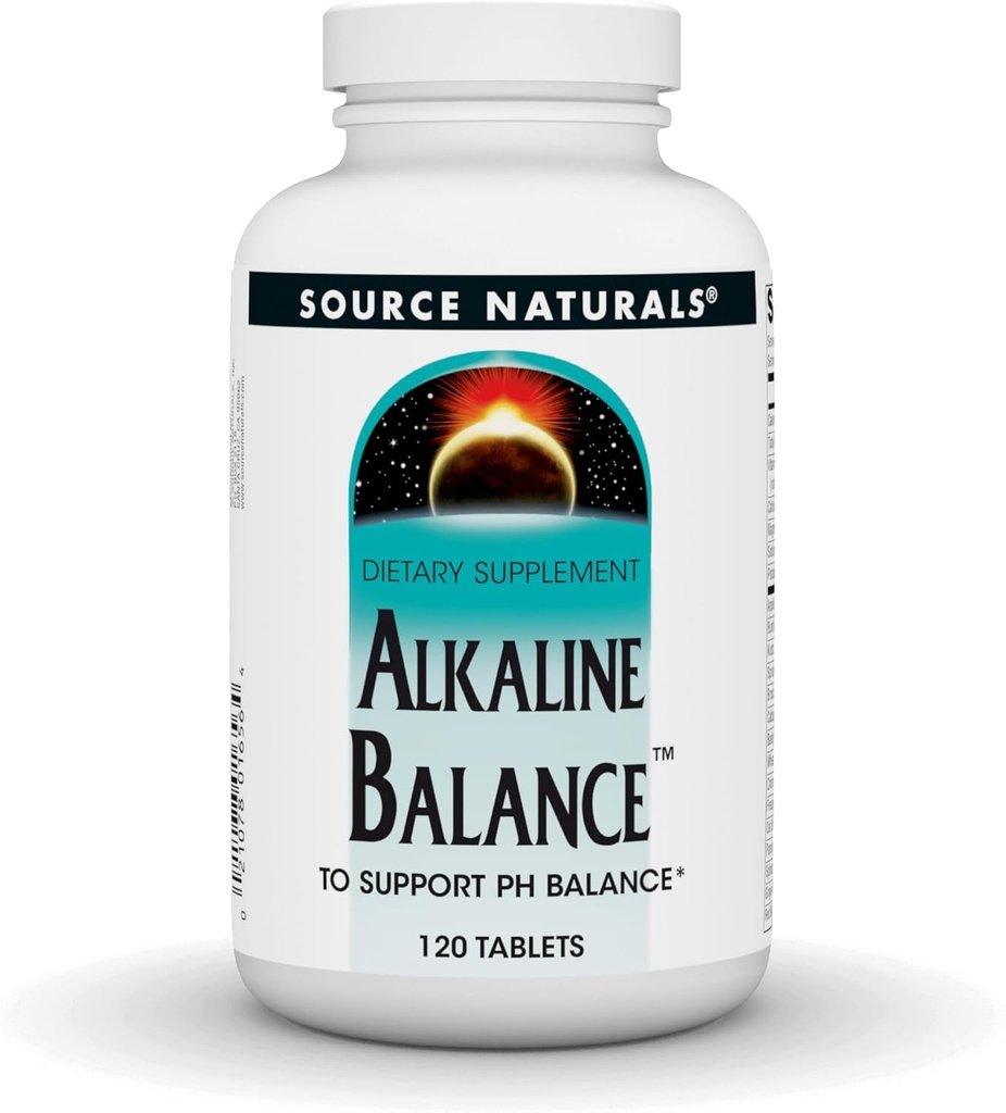 Fuente Naturales Saldo alcalino para apoyar el equilibrio de PH* - 120 Tabletas