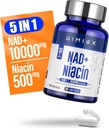 NAD+ Suplemento 1000mg " Niacin(Vitamin B3) 500mg, Nad Plus Boosting Suplemento para Mujer y Hombre, Nicotinamide Riboside (NR) apoya el Anti-Aging, Energy, Brain, Muscle, Non-GMO, Gluten-Free,74