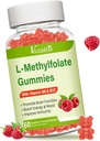 L-Methylfolate 15 mg Gummies with Methyl B12, Folate Supplement for Mood, Brain Health, Immune Support, Raspberry Flavor, 60 Conde