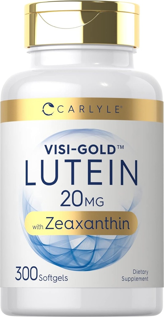 Carlyle Lutein y Zeaxanthin 20mg  300 Softgels ← Salud Ocular Vitaminas 