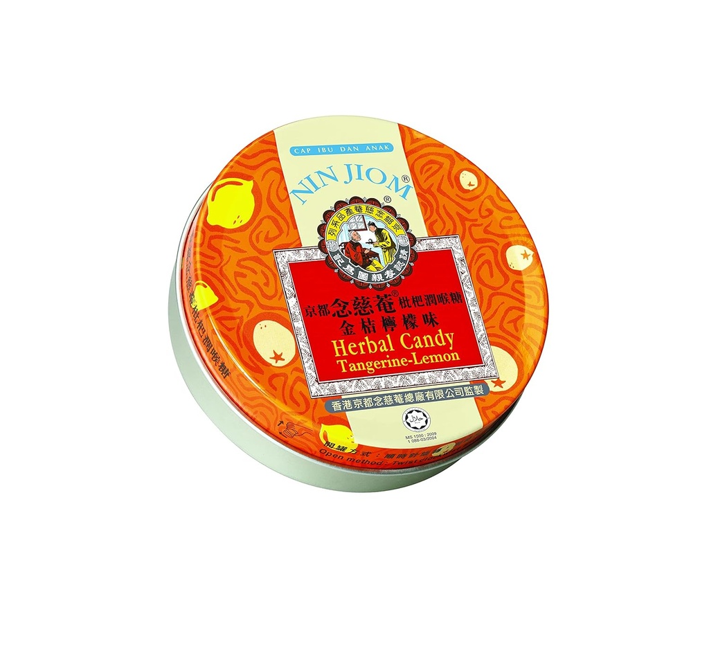 Nin Jiom Herbal Candy- 3 Tins (Tangerine-Lemon)