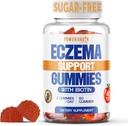 Tratamiento del eczema sin azúcar Gummies - Estados Unidos Hecho - 50+ Vitaminas &amp; Probióticos para la piel clara, hidratada - Soothes Itching, Calms Redness & Boosts Skin Health (60 Gummies)
