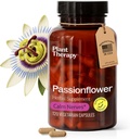 Terapia vegetal Pasión Flores Capsules Fabricados en USA Calms Nerves, Supports Sleep, Great Way to Wind Down Suplementos para Mujer &amp; Hombre 120 Contamos Cápsula Vegetariana