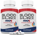 Laboratorios justificados (3 Pack Blood Balance Max 1295MG Píldoras de suplemento 180 cápsulas