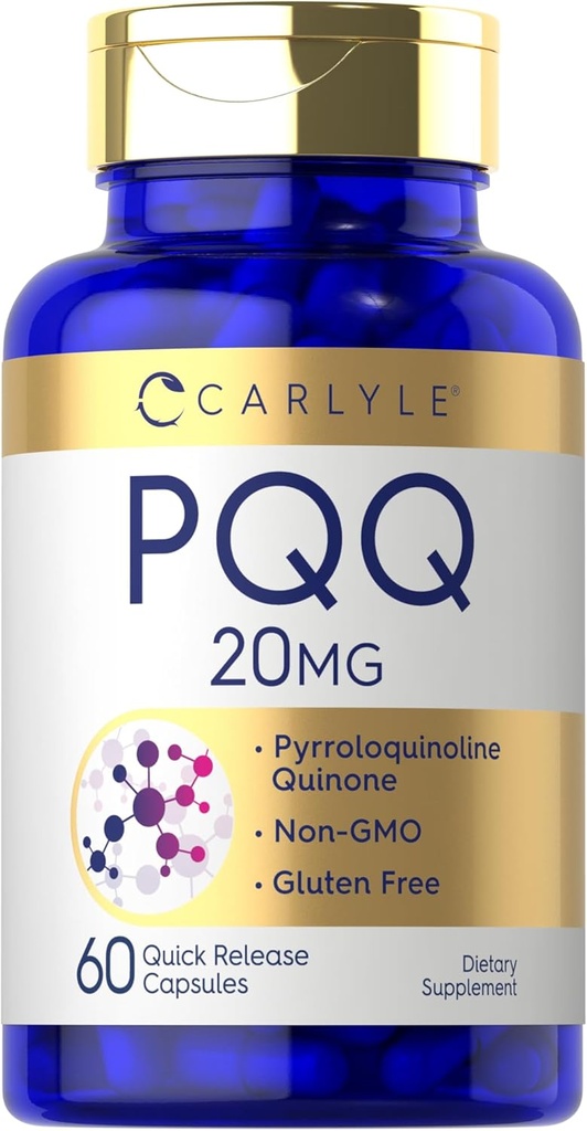 Carlyle PQQ Suplemento 20 mg  60 cápsulas ← No GMO y Gluten gratis