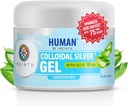 MEINTU Ultra-Pure Colloidal Plata Gel con Aloe Vera para Skin Bio-Active Silver Hydrosol Solución de gel para la piel - 4 oz - 75 PPM Caja fuerte para adultos, niños y mascotas