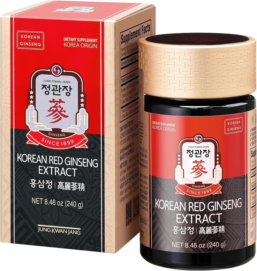 CheongKwanJang [Korean Red Panax Ginseng Extra Strength, Energy Boost, Performance, Boost Immune System, Stamina, Blood Circulation and Mental Health Support, Memory, Productivity - 240g
